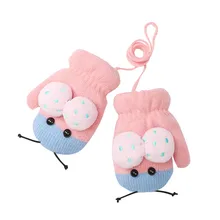 Детские Варежки с героями мультфильмов, Детские вязаные перчатки из хлопка, Зимние перчатки для улицы, Детские перчатки, зимние теплые перчатки для детей