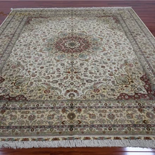 8x10 футов шелковый ковер ручной работы большой медальон