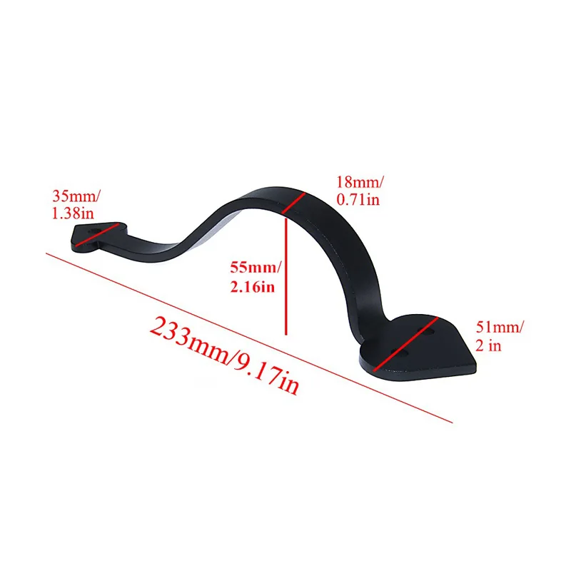 

1/2pcs Door Sliding Handle Closet Wardrobe Set Cabinets Carbon Steel Black New Arrivals Accessories