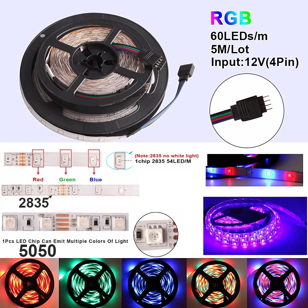 DC 12 В RGB Светодиодная лента Водонепроницаемая 220 В Tira светодиодный Wifi 12 В лента RGB лента 5050 Неоновая Гибкая лента светильник Bluetooth адаптер дистанционного питания