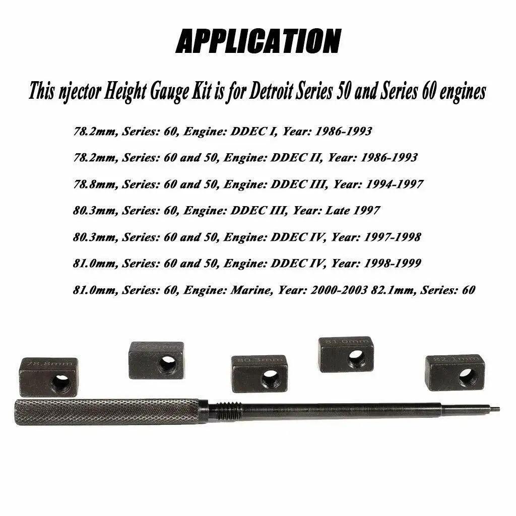 3350 Injector Height Gauge Kits Compatible with Detroit Diesel Engines 50 60 Series Similar to J-35637-A J-39697 J-45002 J-42665 J-42749 