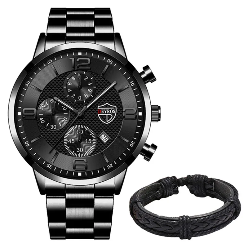 Fashion Men's Sports Watches Stainless Steel Analog Quartz Wristwatch Male Business Luminous Clock Luxury Casual Silver Bracelet 