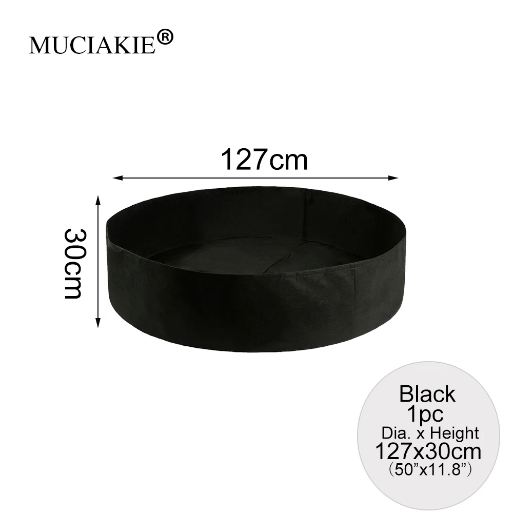 MUCIAKIE, 1 шт., 127x30 см, 100 галлоновый горшок, контейнер для растений, контейнер для выращивания, инструменты, садовые горшки, принадлежности для растений