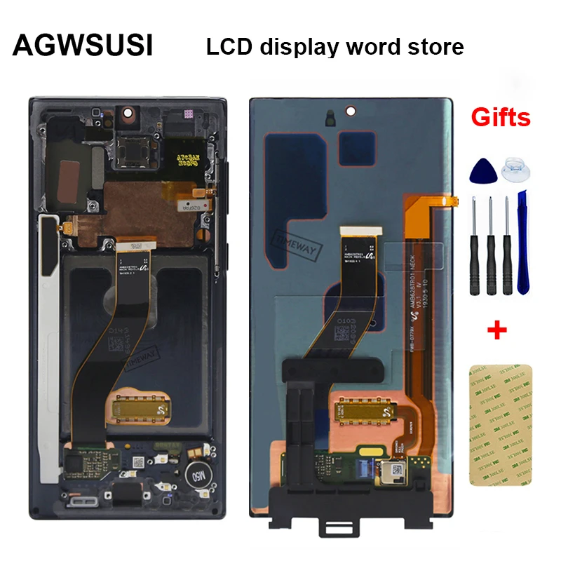 

AMOLED For Samsung Galaxy Note 10 plus Note 10+ Note 10 pro N975 N9750/DS LCD Display Touch Screen Assembly LCD Replacement