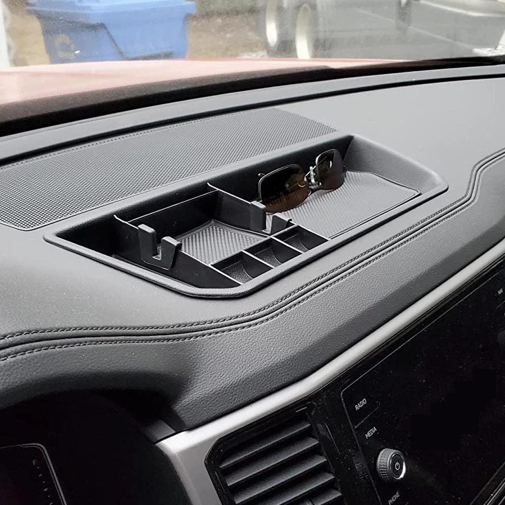 

Car Interior Dashboard Storage Box Tray Holder Dustproof Waterproof For Volkswagen Atlas Teramont 2017 2018 - 2023 Accessories