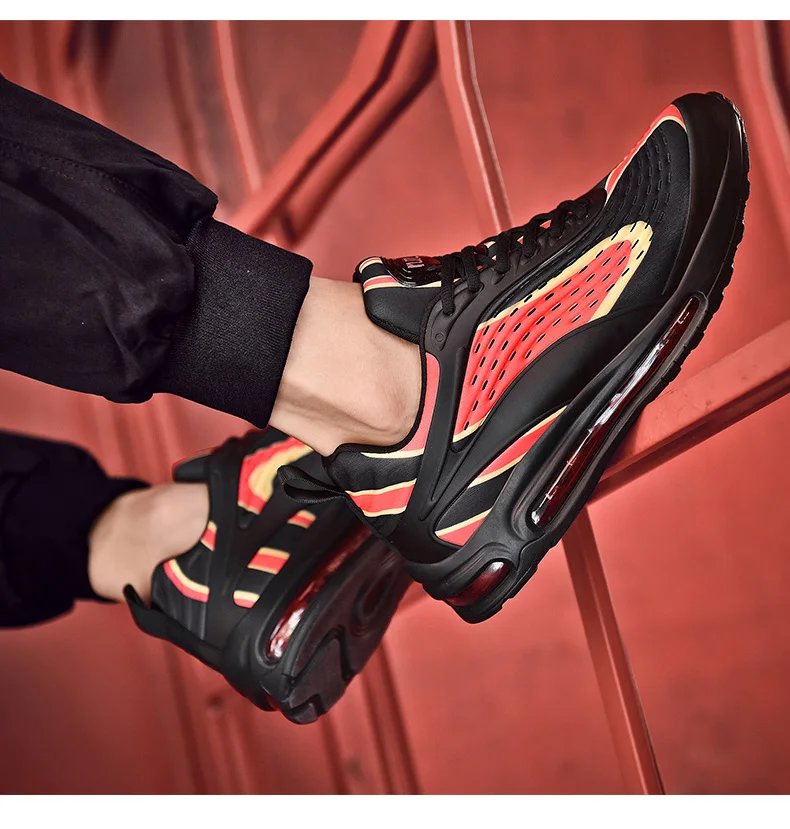 Профессиональная Мужская обувь для бега на воздушной подушке; zapatillas hombre Deportiva; мужские Дышащие Беговые кроссовки на шнуровке; Мужская Спортивная обувь