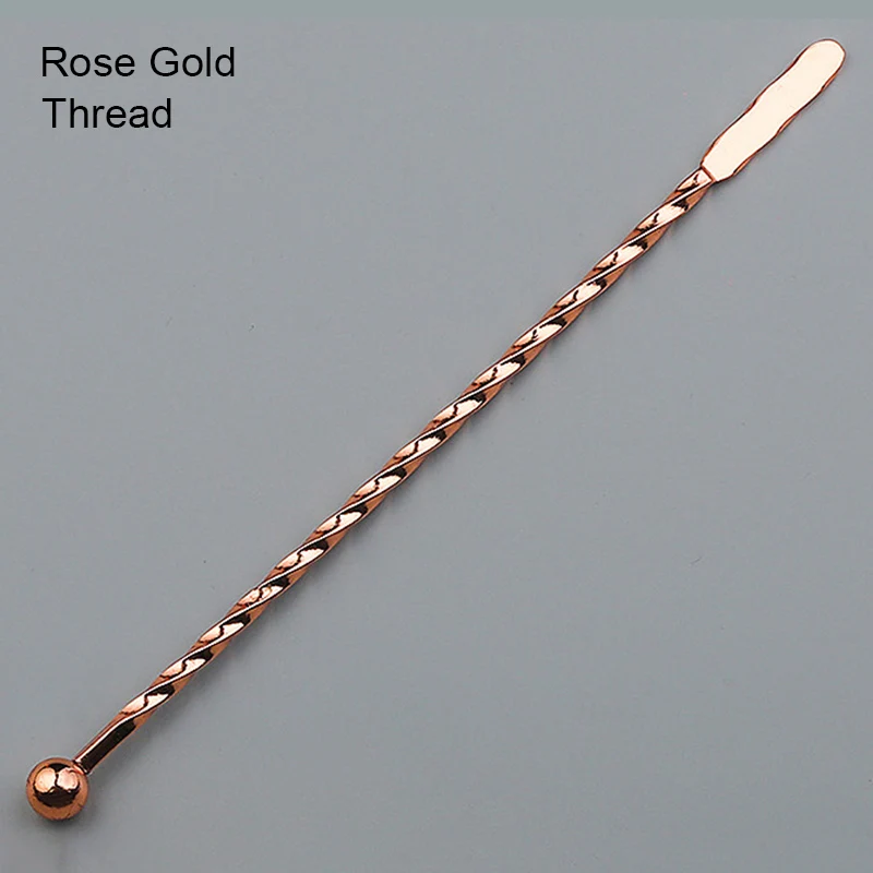 Stainless Steel Beverage Stir Spiral/Straight Cocktail Juice Coffee Bar Bartender Tool