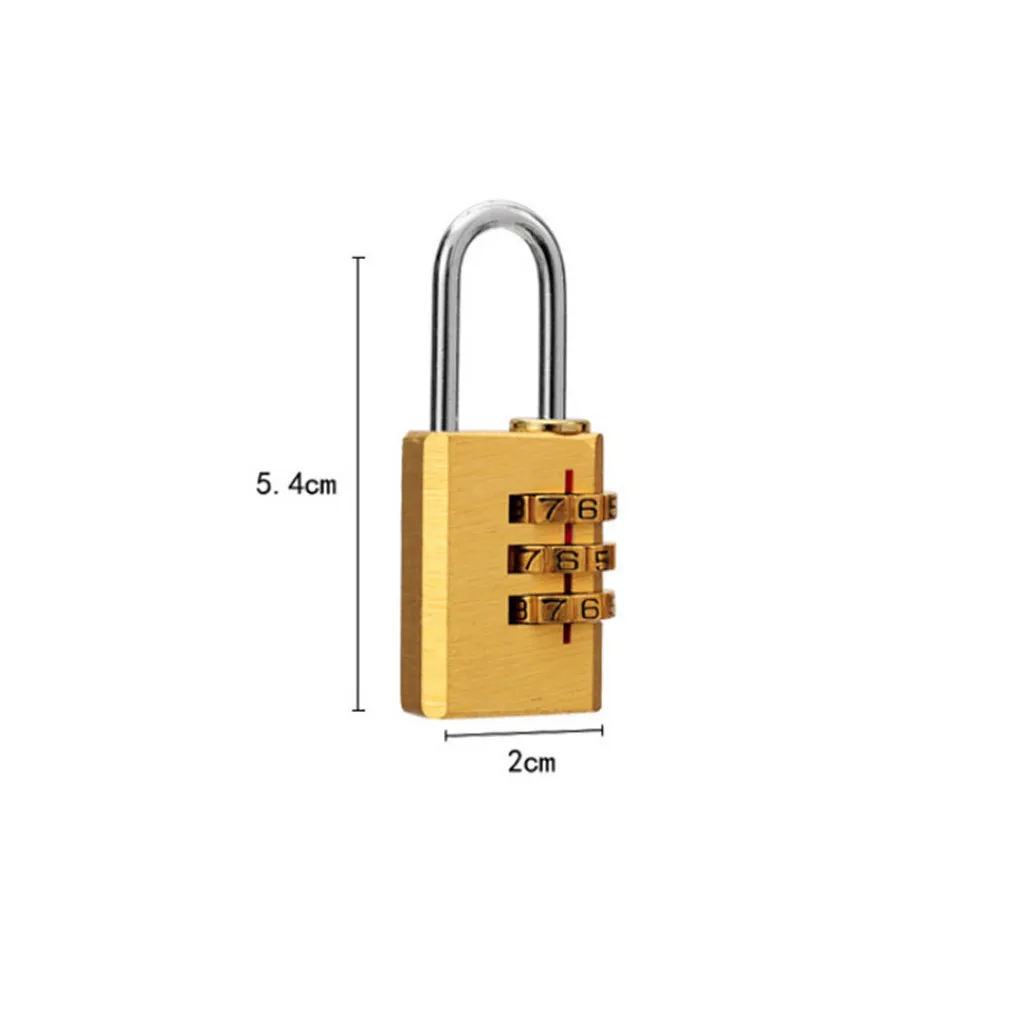 4-Digit Number Padlock Brass Combination Lock Password Lock Password Code Pretty