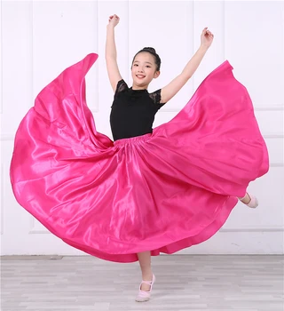 

2019 Flamengo Spain Dance Costume Kids Flamenco Dress For Girl Children Spain Bullfighting Gypsy Belly Skirts 10colors SL1446