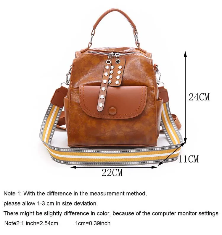 Известный бренд женский рюкзак модная сумка с заклепками Многофункциональный Молодежный женский рюкзак основной стиль