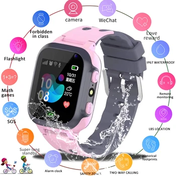 

LIGE New Kid Smart watch LBS Smartwatches Baby Watch Kids SOS Call Location Finder Locator Tracker Anti Lost Monitor Kid Gift