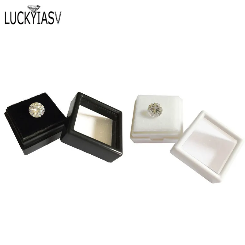 Wholesale 50pcs/lot Square Plastic Loose Diamond Display Package Box White Black Gem Case With Foam Pad Beads Box 3*3*2cm Wholesale 50pcs/lot Square Plastic Loose Diamond Display Package Box White Black Gem Case With Foam Pad Beads Box 3*3*2cm
