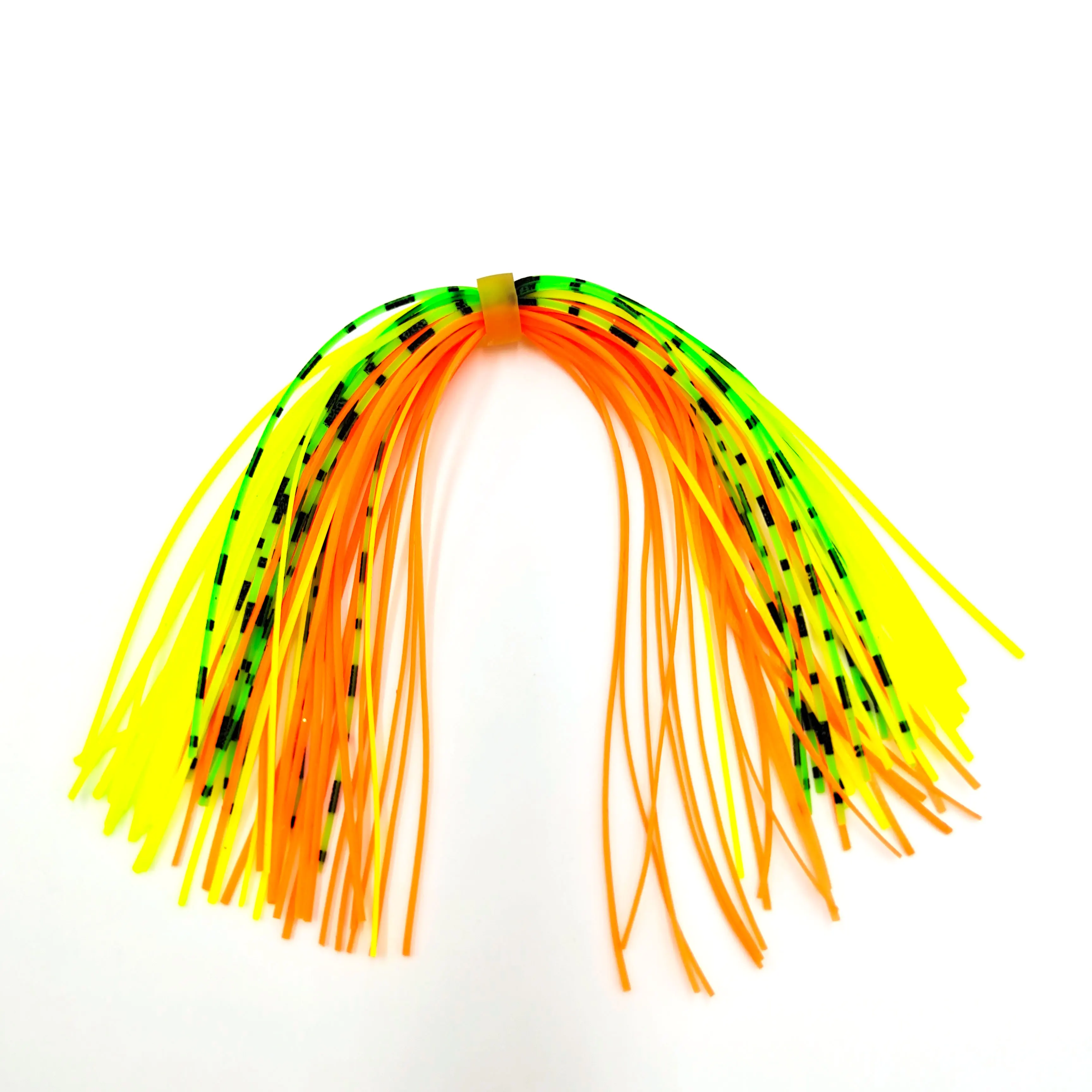 10 Gonne Jig 1 1/2″ Per Spinnerbait – Gomma GIALLO-NERA, Pesca Bass, Luccio, Persico