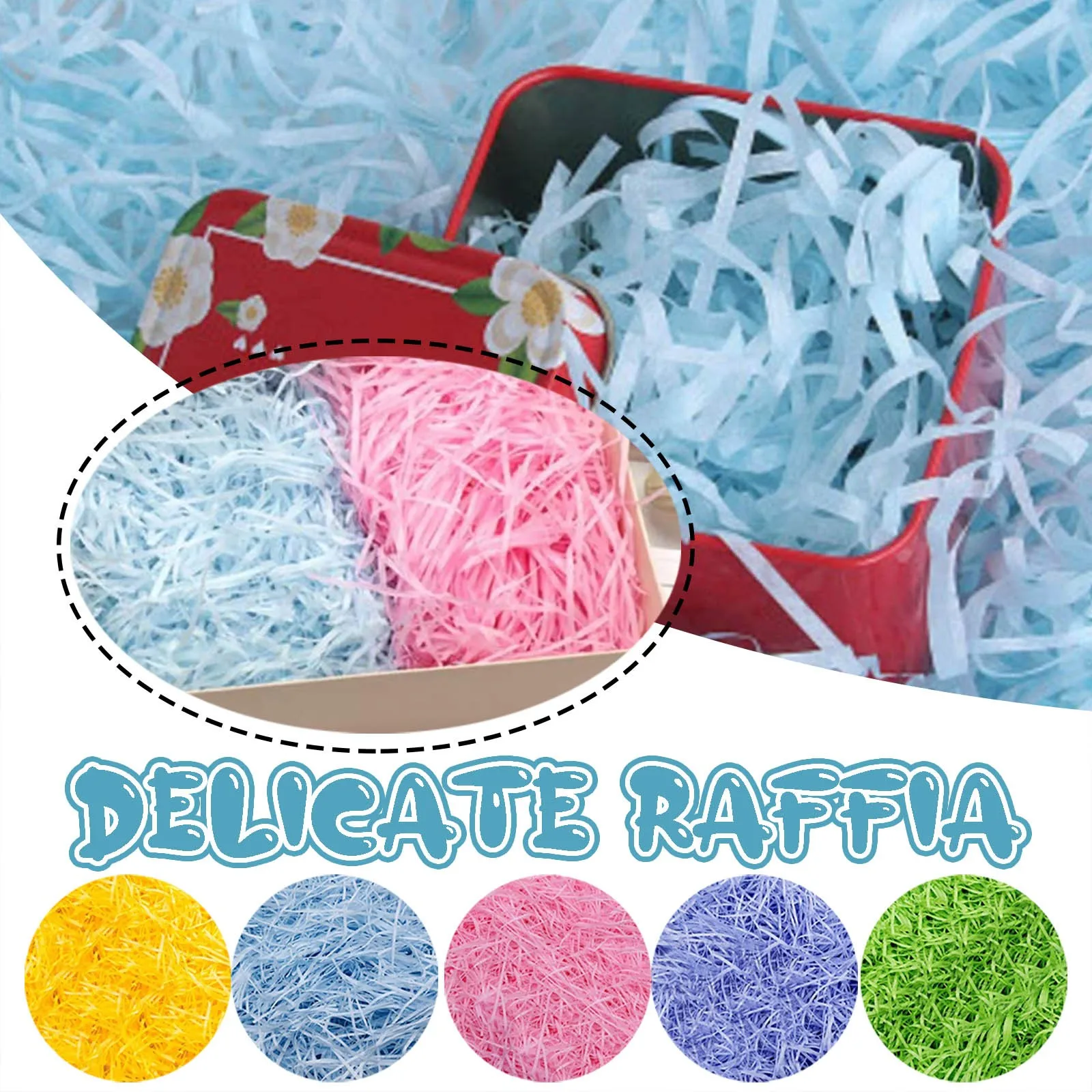 250g DIY Paper Raffia Shredded Confetti Wedding Birthday Christmas Gift Box Filling Material Packaging Filler Decor #GM | Дом и сад