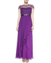 

free shipping vestido de festa curto robe de soiree purple party gown cap sleeve 2019 new arrival formal evening elegant dresses