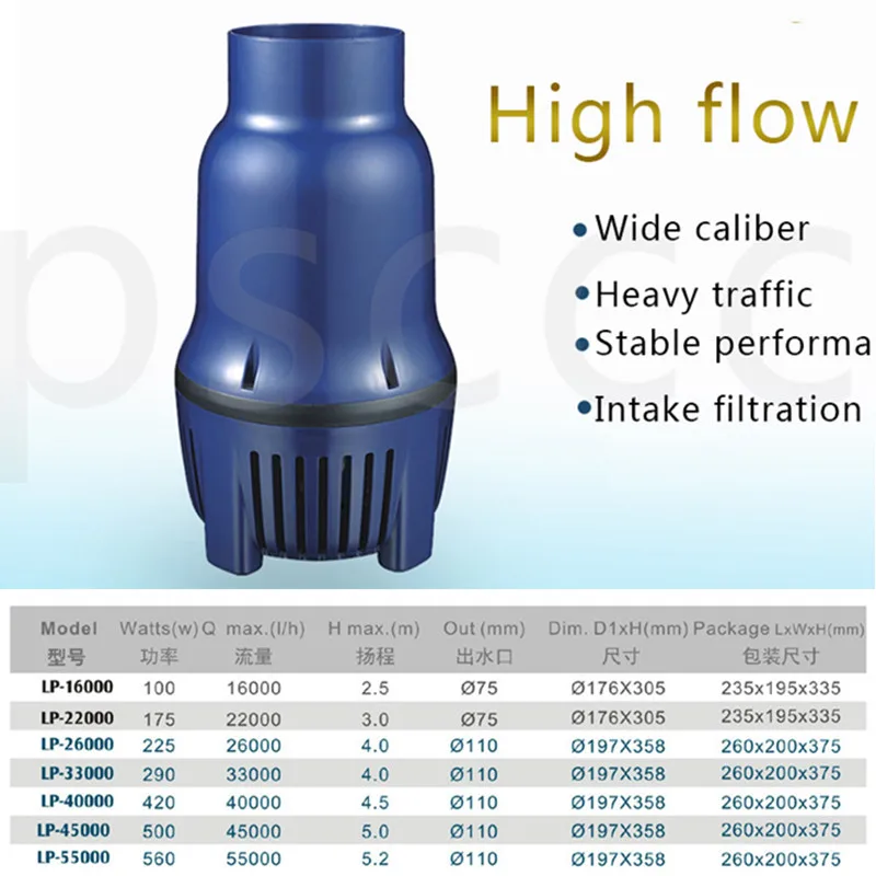 Jebao Pond pump LP 16000 22000 35000 40000 45000 55000 Sewage pump