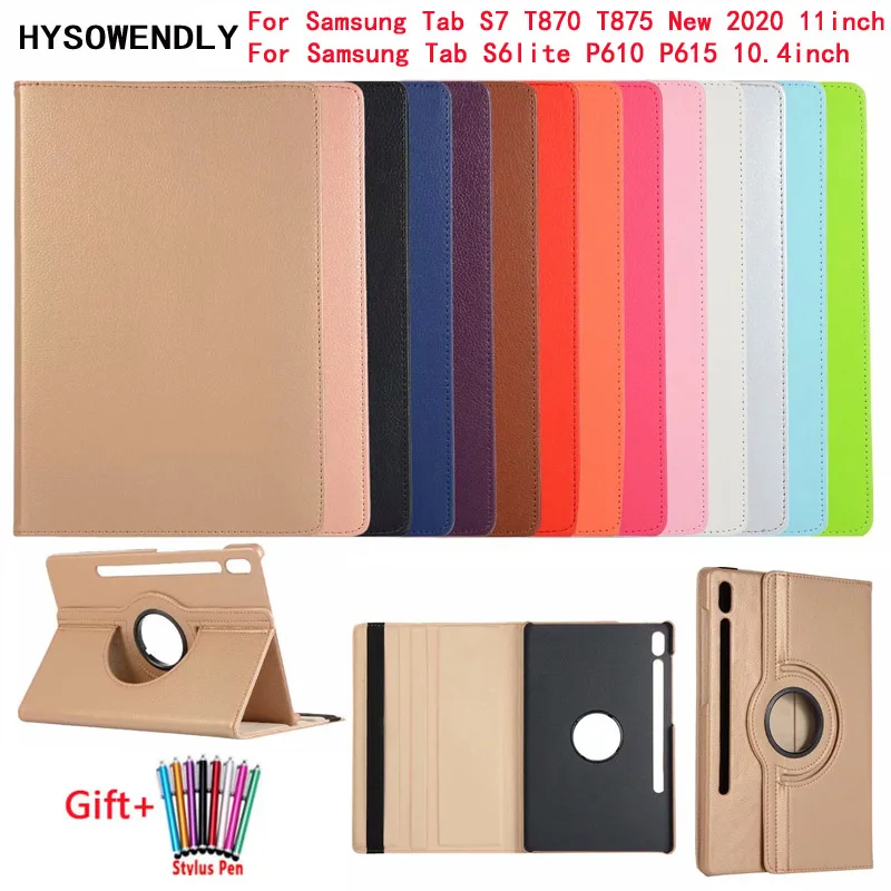 Чехол HYSOWENDLY для Samsung Tab S7 11 360 SM-T870 T875 S6lite 10 4 P610 P615 кожа с поворотом на градусов |