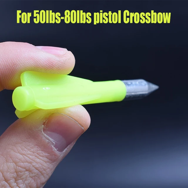 6PCS Crossbow Bolt Plastic 6.8Inch Shaft Fishing Arrow Suitable for  50-80LBS Pistol Crossbow