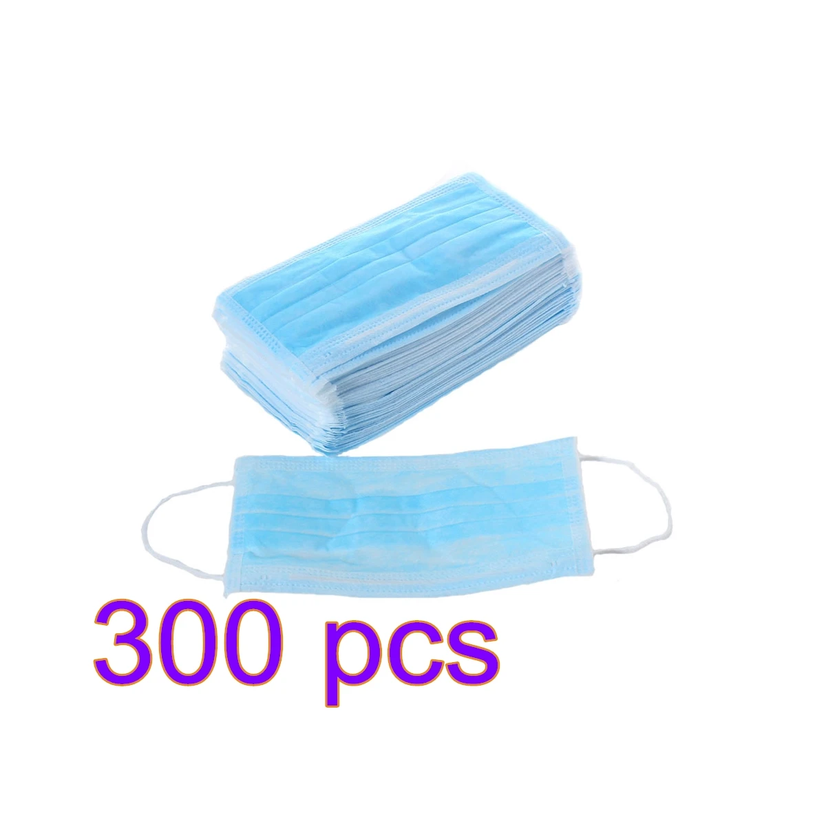 

300pcs Masks Anti-virus Disposable Protective Mask 3 Layers KN95 Dustproof Facial Protective Cover Masks Maldehyde Prevent