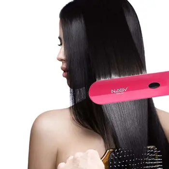 

Cordless USB Rechargeable Electric Comb Hair Straightener Irons Brush Styling