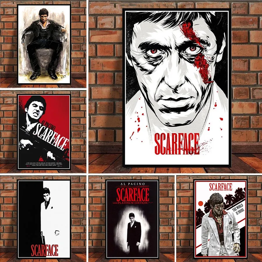 Аль Пачино SCARFACE Гангстерский фильм художественный постер Картина Настенная
