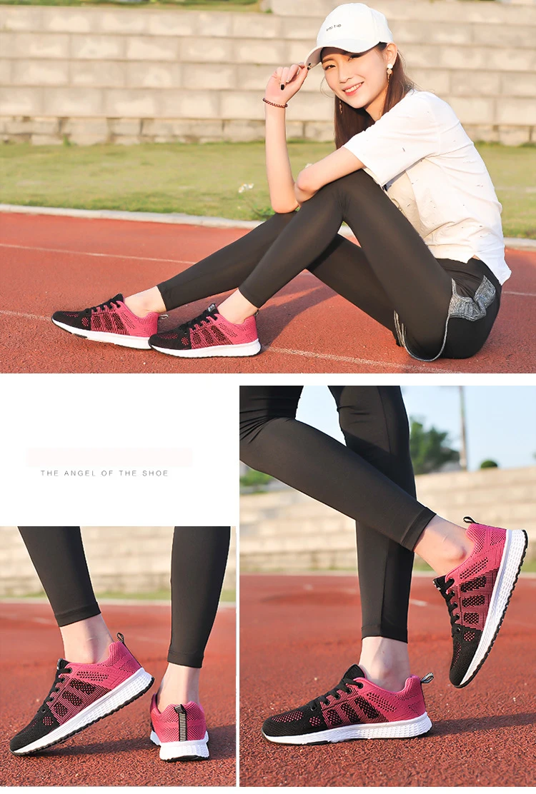 Женская обувь для бега; модная повседневная обувь; дышащая уличная спортивная обувь для девушек; женские кроссовки; цвет серый, фиолетовый; Размеры 35-40