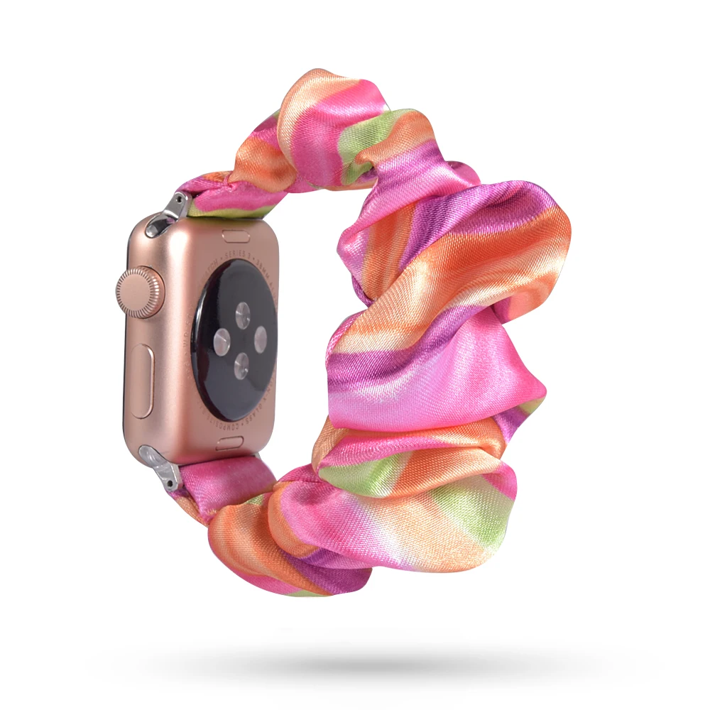 Растягивающийся эластичный ремешок для часов Apple Watch 38 мм/40 мм 42 мм/44 мм Повседневный женский браслет для девочек для iwatch - Цвет ремешка: 63