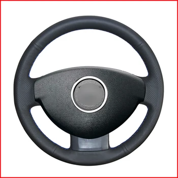 

Black PU Faux Leather Steering Wheel Cover for Renault (Dacia) Duster 2010-2016 Dokker Lodgy Logan 2013-2016 Sandero 2013-2017