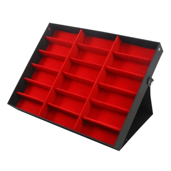 

18 Slots Glasses Protective Box Case Sunglass Display Storage Tray Organizer LL@17 Packaging Box