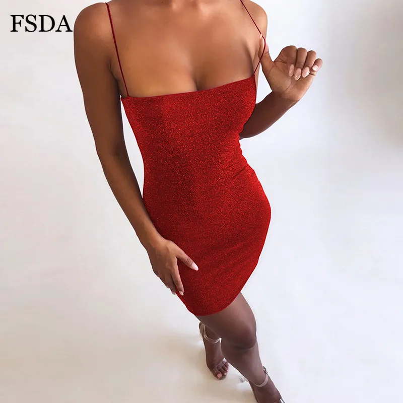 FSDA с открытыми плечами открытой спиной блестящее красное мини платье вечерние