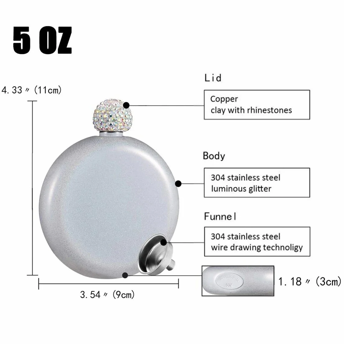 Personalized Stainless Steel Rhinestone Hip Flask Wedding Gift Custom Hip Flasks Bridesmaids Bride Hen Party Gifts For Guests