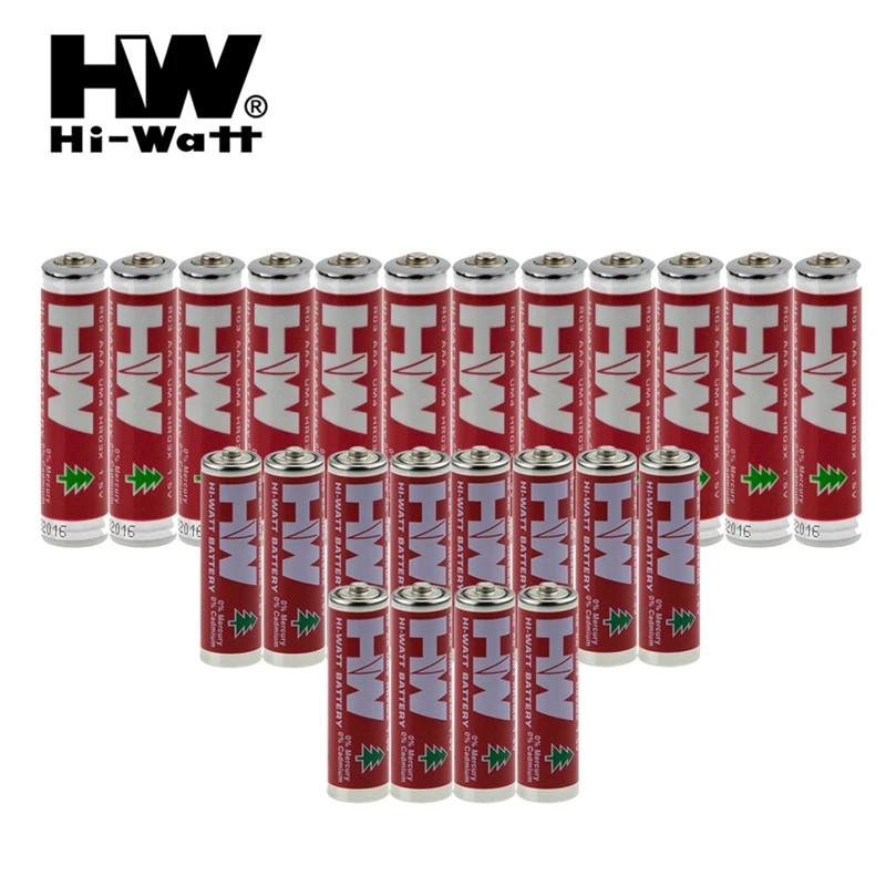 Hi Watt 12Pcs 1.5V AAA R03P Battery 12Pcs 1.5V AA Batteries R6P 2A/3A 1