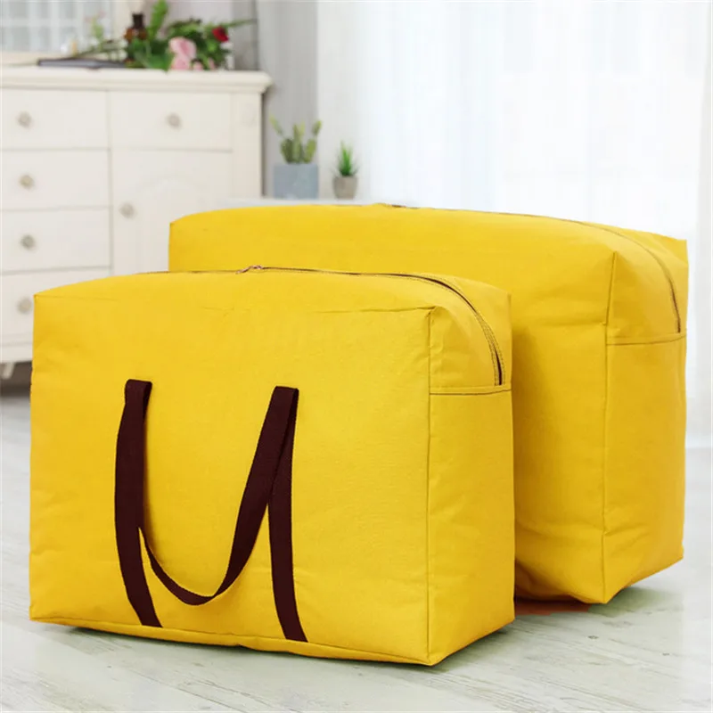 Quilt Storage Bag Home Clothes Quilt Pillow Blanket Storage Bag Travel Luggage Large Capacity Organizer Dampproof Sorting Bag - Цвет: Цвет: желтый
