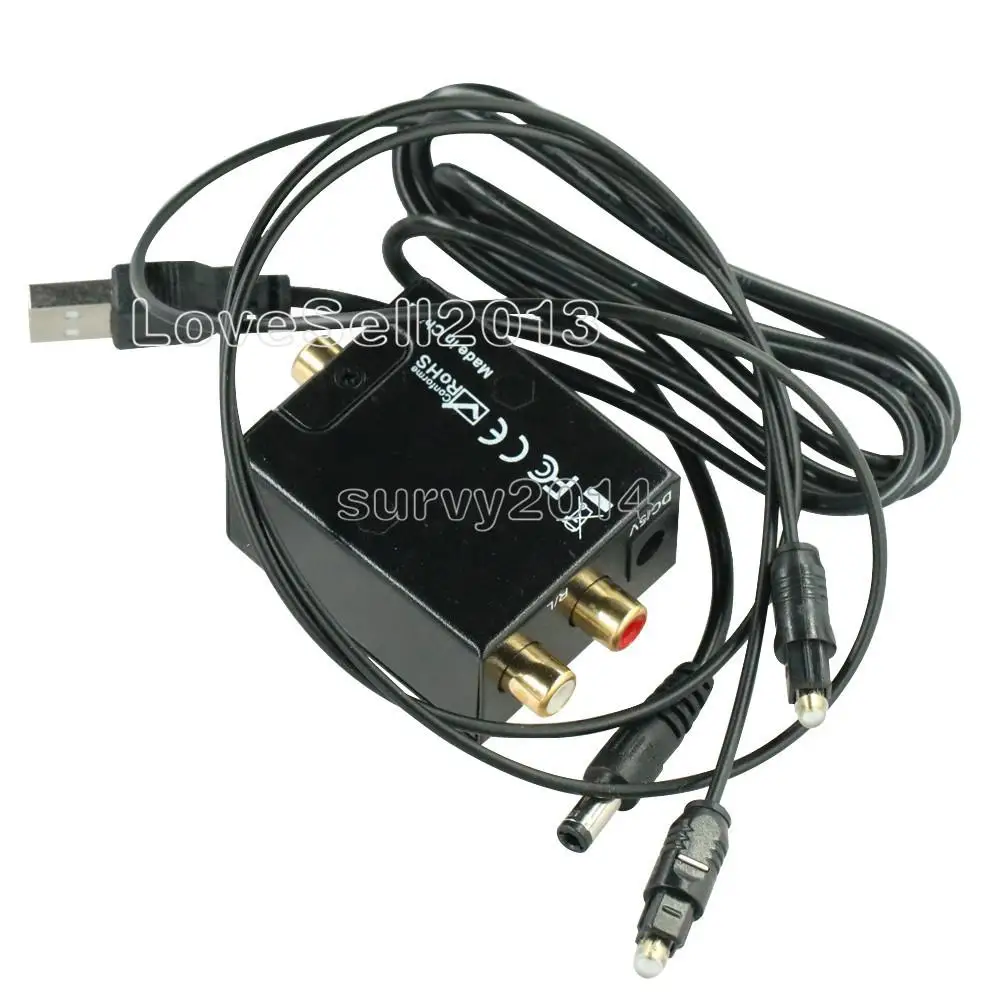 Digital to Analog Audio Converter Adapter Optical Fiber Coaxial RCA Toslink Signal Home Theater for DVD | Электроника