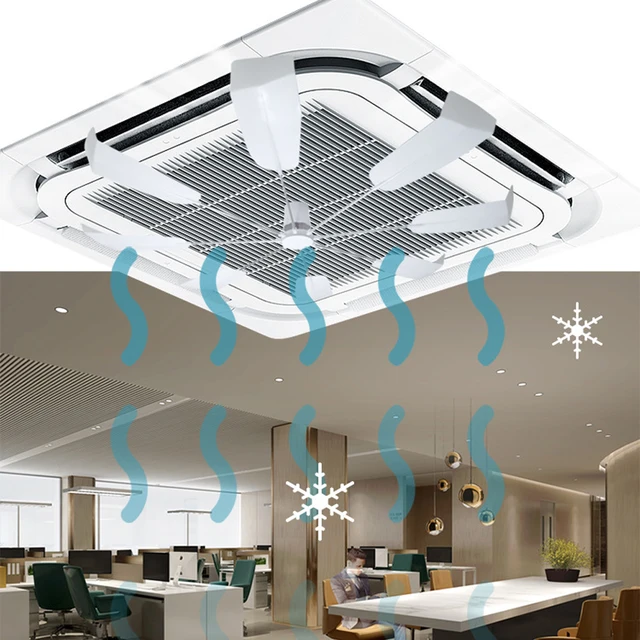 8 Penge Ventilátor Alakú Légkondicionáló Burkolat Terelőlemez Automatikus Forgó Szél-Eleresztő Irányítás Anti-Direct Fújó Ablak - Image 3