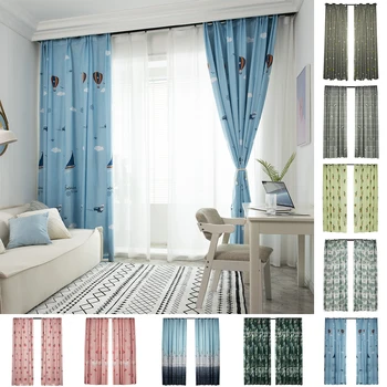 

Strawberry Curtains For Bedroom Windows Blackout Curtains For Kids Girls Living Room White Pink Green Blue Grey Beige Korean D30