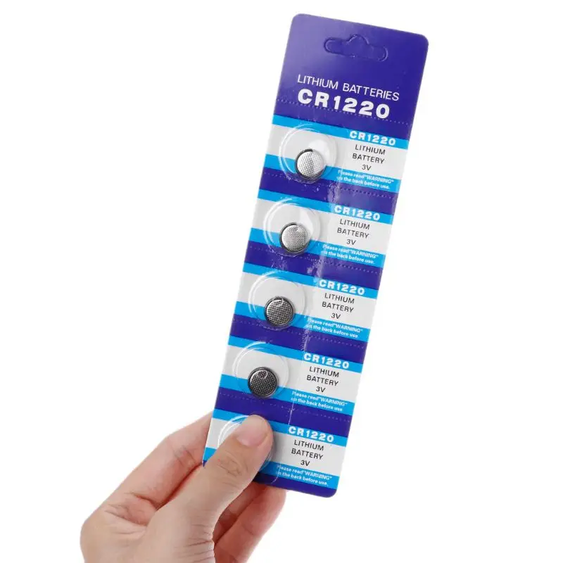 Pilas de botón de litio CR1220, 1,55 V, DL1220, BR1220, LM1220, CR 1220, juguete de reloj electrónico remoto, 5 uds.