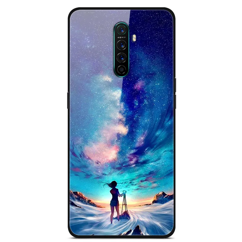 Для OPPO Realme X2 Pro Чехол из закаленного стекла чехол жесткая задняя крышка для телефона для OPPO Realme X2 Pro TPU бампер чехол s для RealmeX2 Pro - Цвет: 35