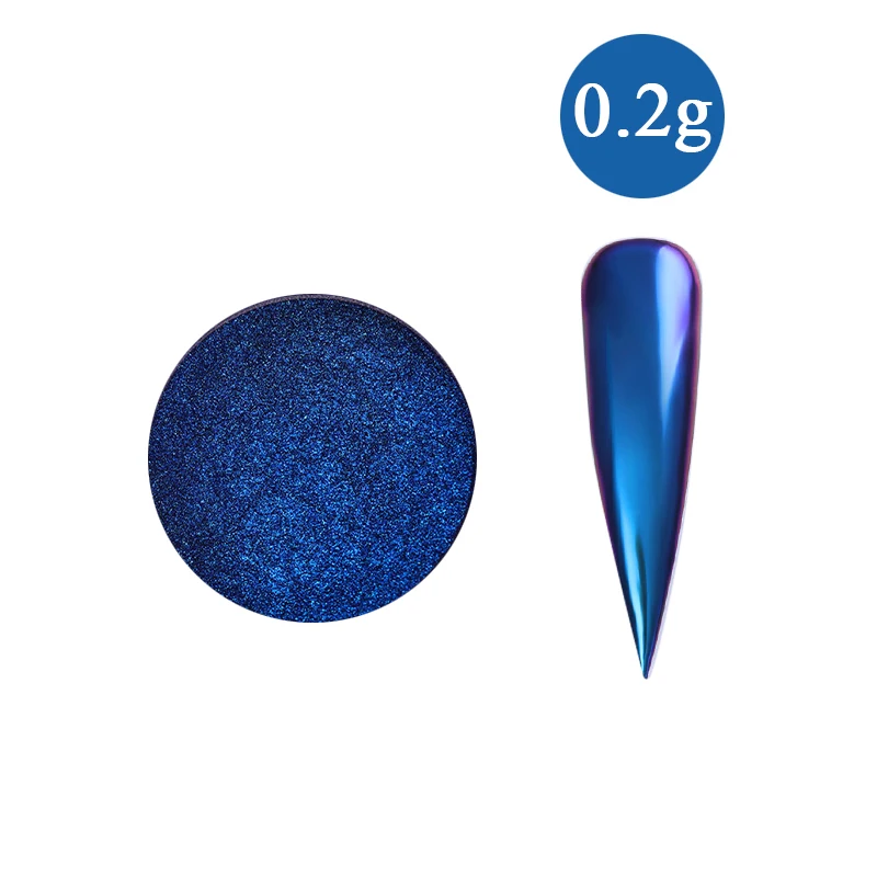 1 г зеркальный блеск для ногтей хромированная пигментная оболочка Ослепительная DIY салон микро голографическая пудра лазер для украшения ногтей маникюр - Цвет: C07-0.2g