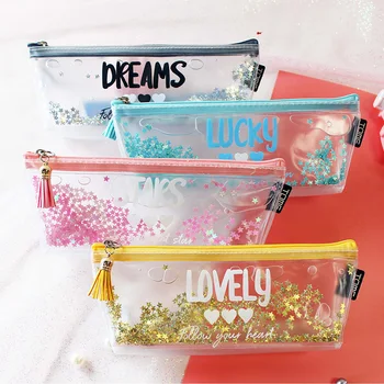 

Kawaii Pencil Case Star Transparent Gift Estuches School Pencil Box Pencilcase Pencil Bag School Supplies Office Stationery