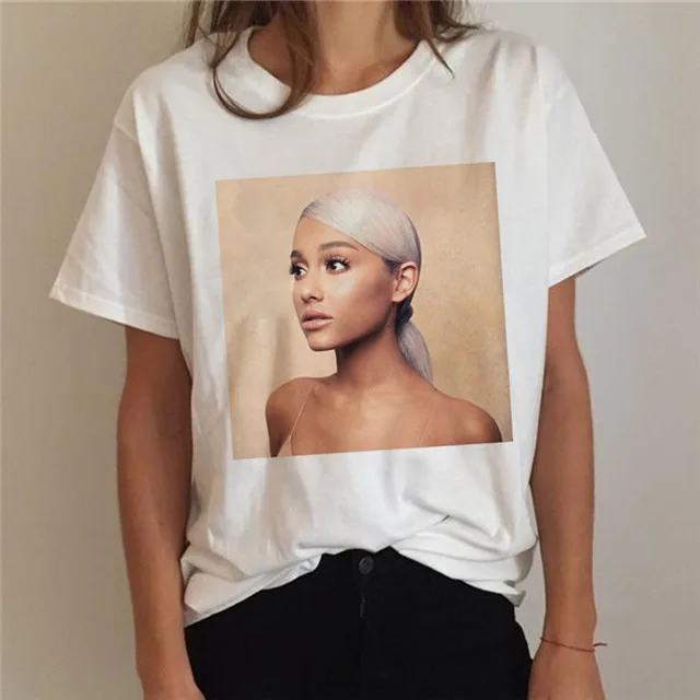 Ariana Grande T Shirt Wanita 7 Cincin 