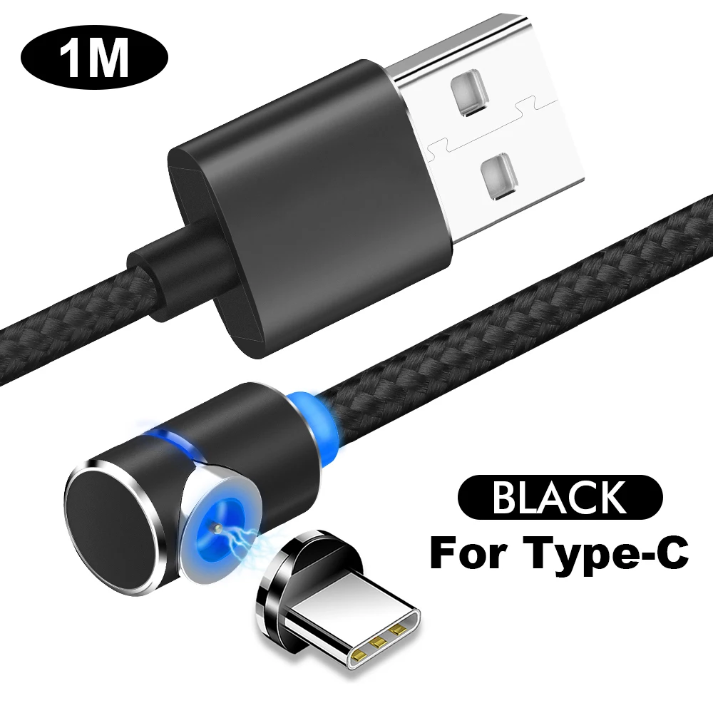 Магнитный кабель Micro USB Type C 1 м для Samsung A30 A50 Android быстрой зарядки Xiaomi Redmi провод