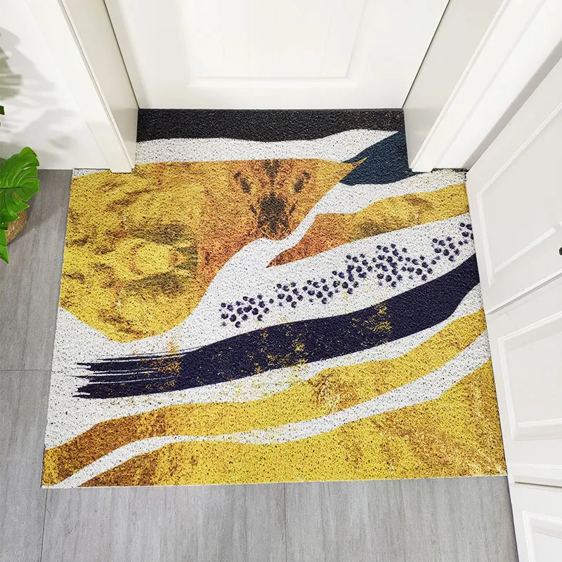 Скандинавский INS абстрактный геометрический входной ковер для гостиной пвх проволочная петля коврик INS Дверной Коврик Гостиная коврик на пол в ванной нескользящий коврик