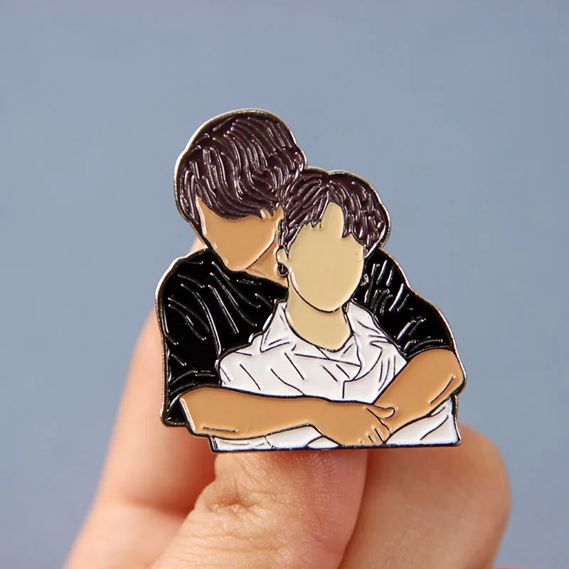 K-pop Band Sweet Jinmin Hugging GAY LGBTQ Pride Enamel Brooch Pin Hat Bag Collar Lapel Pins Badges Fashion Jewelry Accessories | Украшения