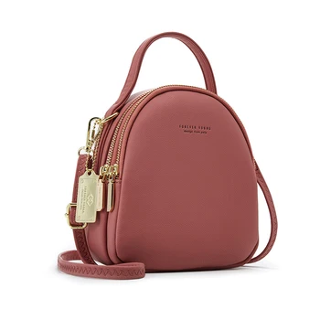 

Luxury Designer Street Fashion PU Leather Women Backpack Shoulder Bag Solid Lady Handbag Small Crossbody Bags for Women Mini Bag
