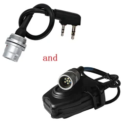 Peltor – adaptateur PTT 6 broches + connecteur de prise Kenwood U283 2 broches, accessoire de casque tactique pour PRC 152 PRC 148 