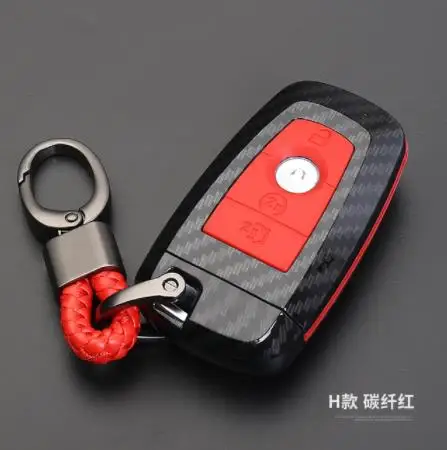 coffee keychain Автомобильный чехол для ключей из углеродного волокна для Ford Focus 2 3 4 Fiesta Range ST Mondeo Mk4 Fusion Ecosport автомобильный брелок - Название цвета: coffee keychain