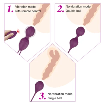 10 Speed Vaginal Tighten Exercise Vibrator Kegel Balls Ben wa ball G Spot Vibrator Egg Wireless Remote Control Sex Toy for Women 2