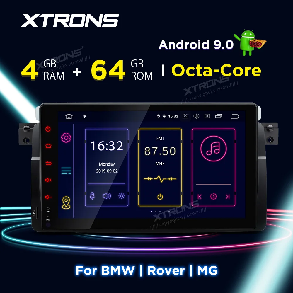 XTRONS 9 &quotAndroid 0 Octa Core 4G + 64G Подходит для BMW E46 Rover 75 MG ZT GPS навигация Автомобильная