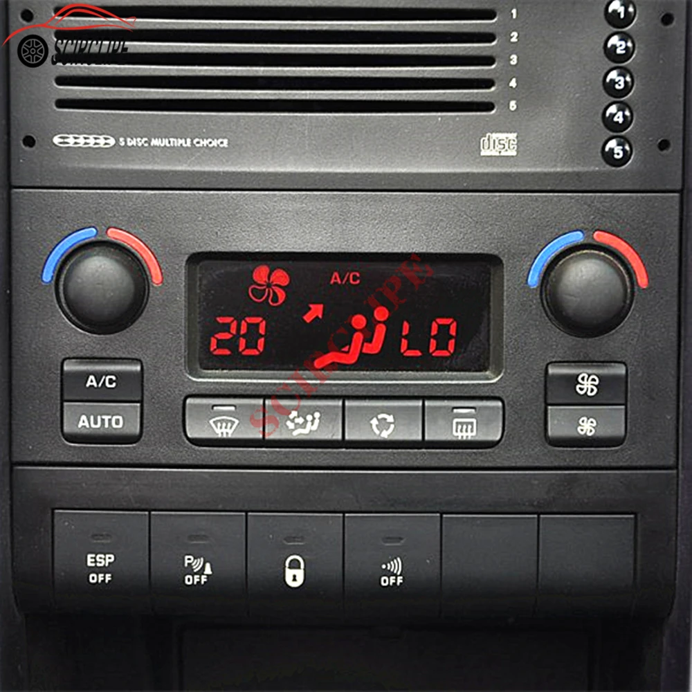 Car ACC Lcd Panel Module Display Monitors Pixel Repair Red background Air Conditioning Information Screen Peugeot 207